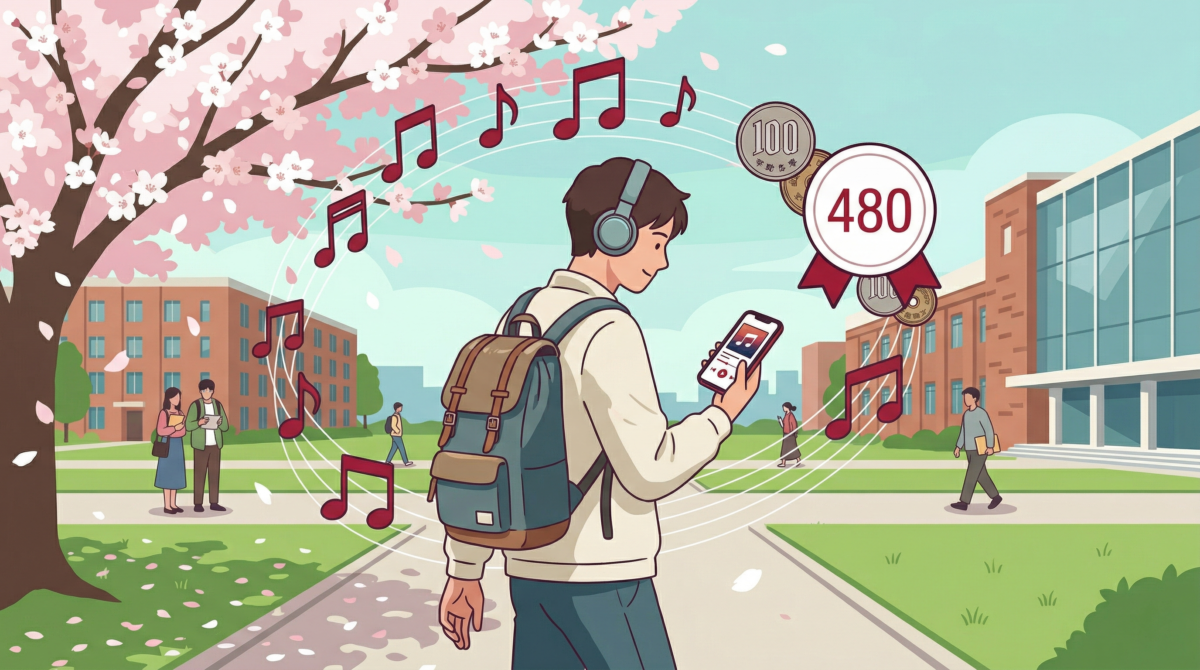 学生なら月480円で1億曲聴き放題。楽天ミュージック学生プランの始め方と注意点